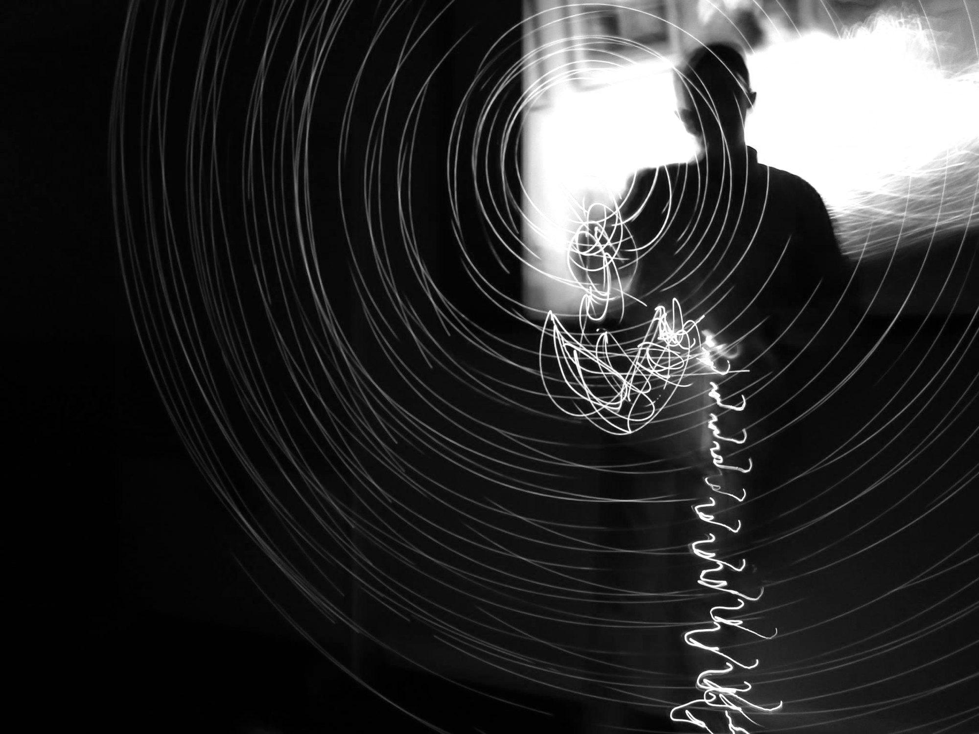 Student light-painting photography project